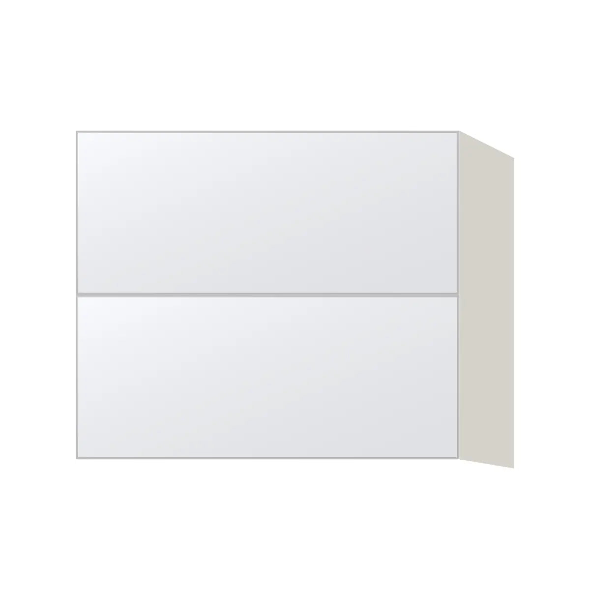 Contemporary floating vanity drawer base cabinet, Matte White door, L-Box (Luxury)