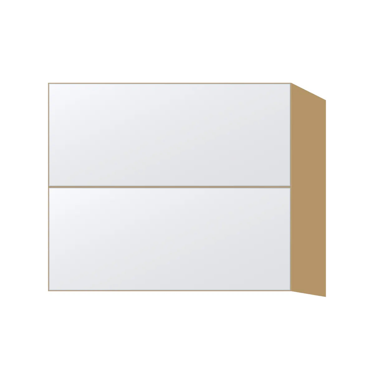 Contemporary floating vanity drawer base cabinet, Matte White door, P-Box (Prestige)