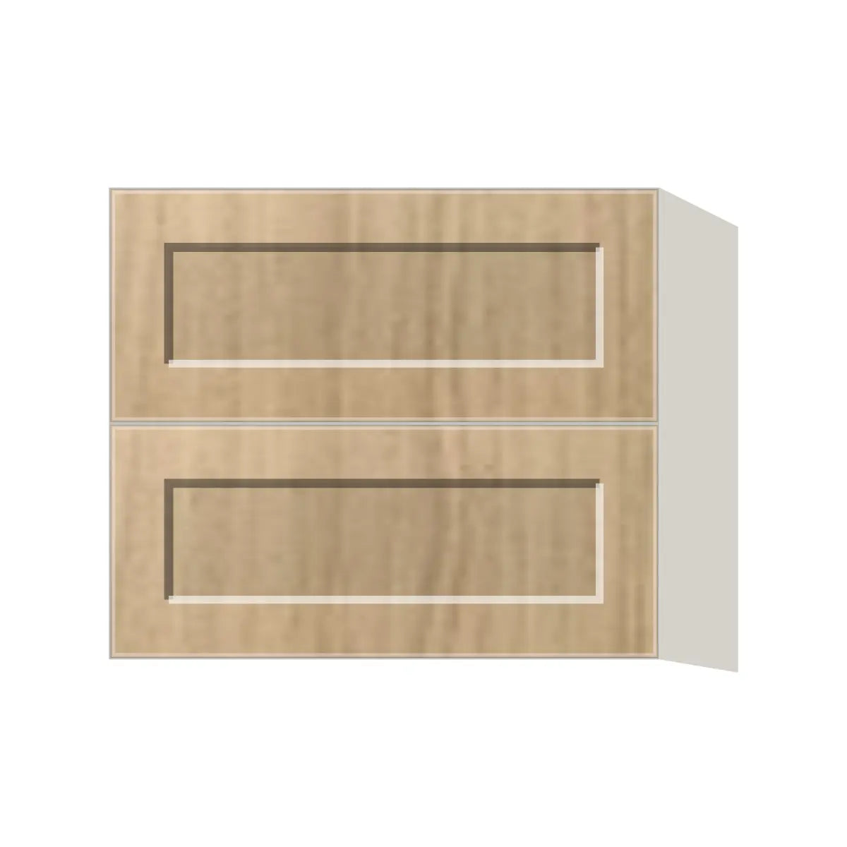 Contemporary floating vanity drawer base cabinet, Modern Oak Shaker door, L-Box (Luxury)