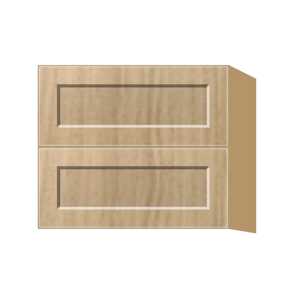 Contemporary floating vanity drawer base cabinet, Modern Oak Shaker door, P-Box (Prestige)