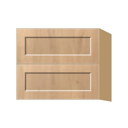 Contemporary floating vanity drawer base cabinet, Natural Wood Shaker door, P-Box (Prestige)