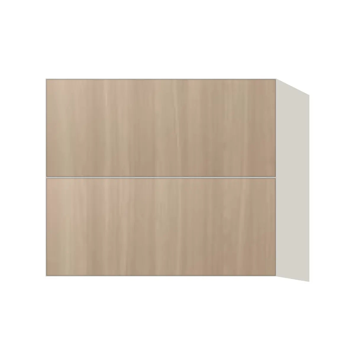 Contemporary floating vanity drawer base cabinet, Vanilla Oak door, L-Box (Luxury)