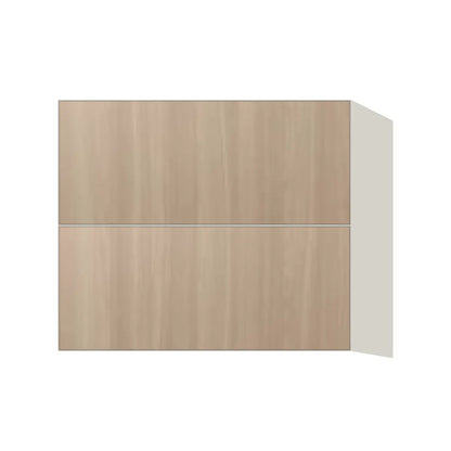 Contemporary floating vanity drawer base cabinet, Vanilla Oak door, L-Box (Luxury)