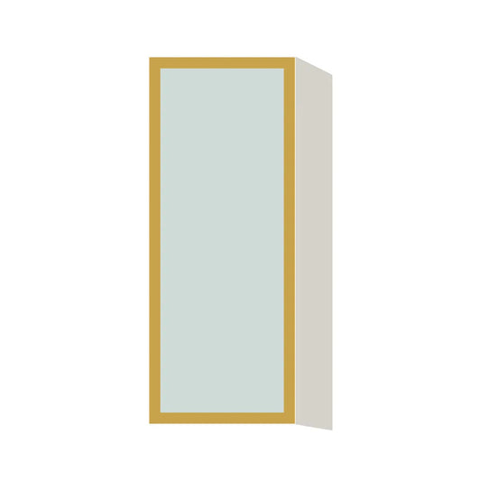 Glass Door Insert GD-W1230, Aluminum Frame, for 12 Inch x 30 Inch Contemporary Wall Cabinet, L-Box