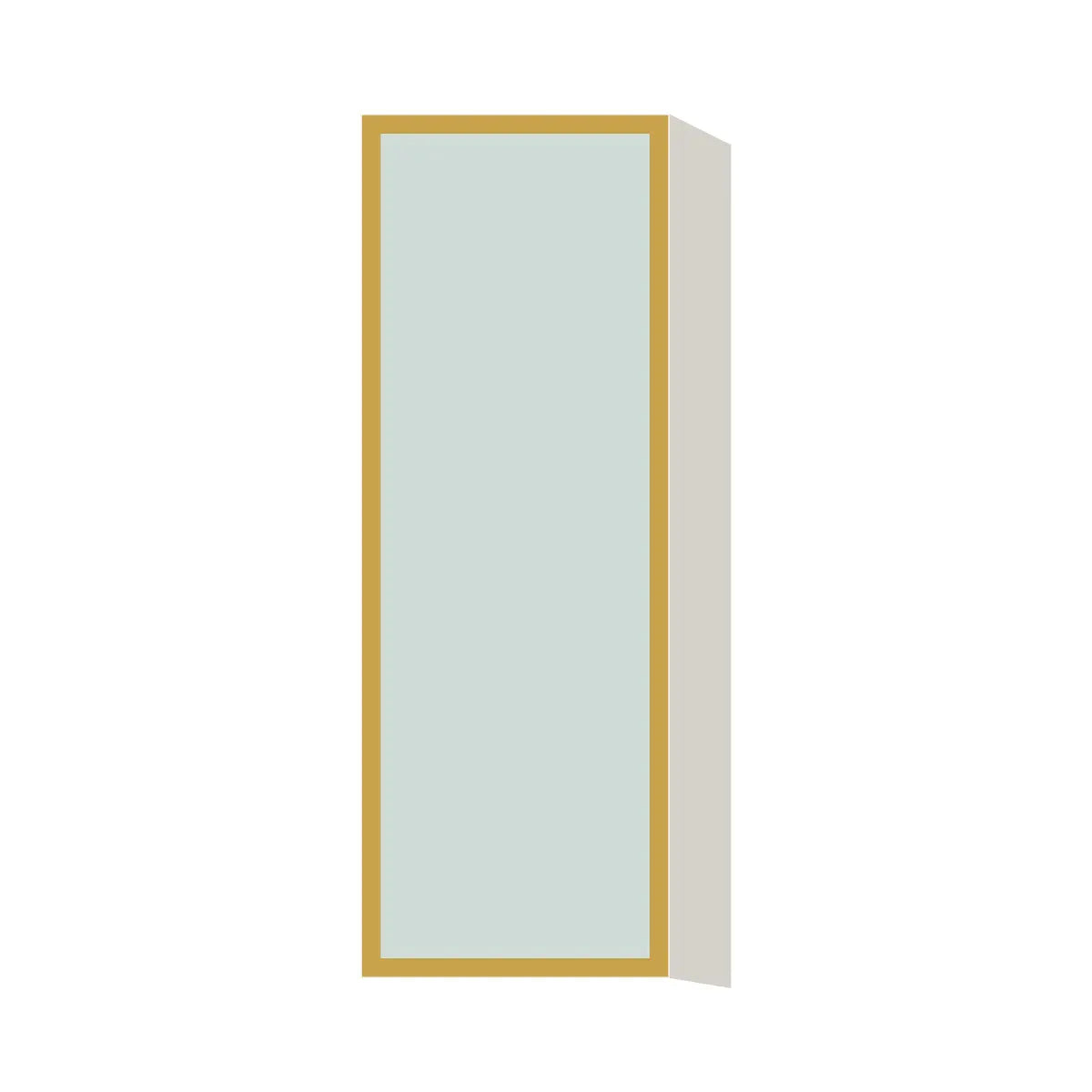 Glass Door Insert GD-W1542, Aluminum Frame, for 15 Inch x 42 Inch Contemporary Wall Cabinet, L-Box