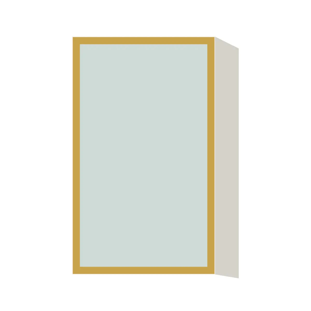 Glass Door Insert GD-W1830, Aluminum Frame, for 18 Inch x 30 Inch Contemporary Wall Cabinet, L-Box