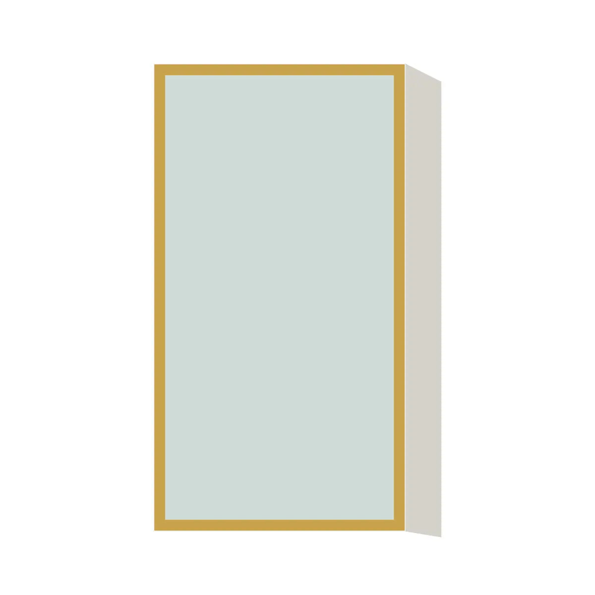 Glass Door Insert GD-W2139, Aluminum Frame, for 21 Inch x 39 Inch Contemporary Wall Cabinet, L-Box