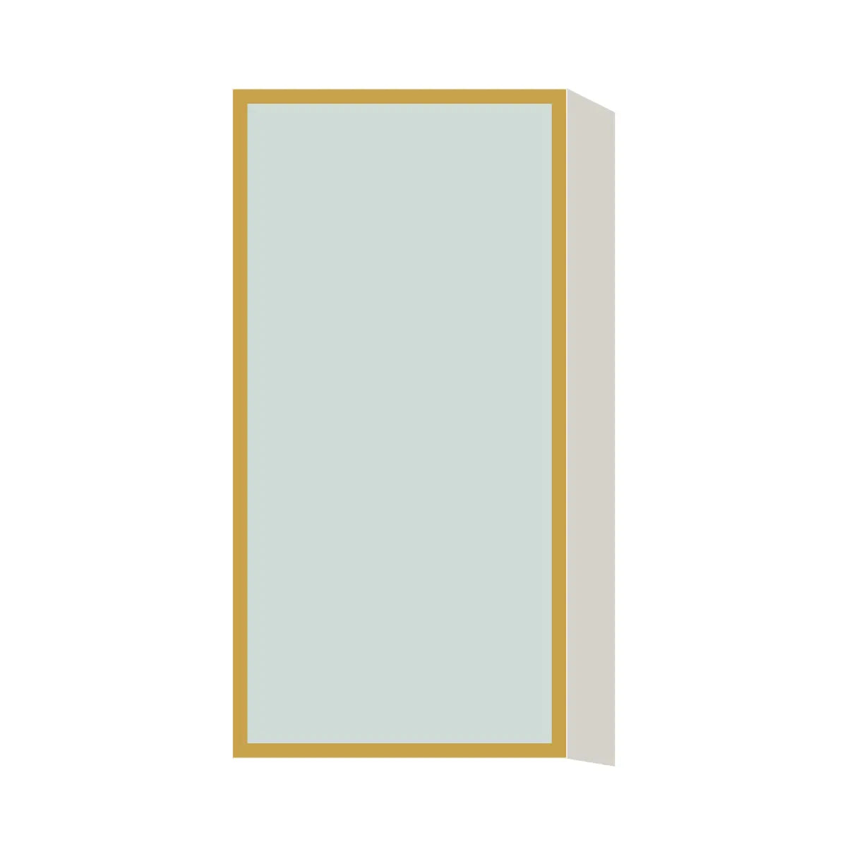 Glass Door Insert GD-W2142, Aluminum Frame, for 21 Inch x 42 Inch Contemporary Wall Cabinet, L-Box