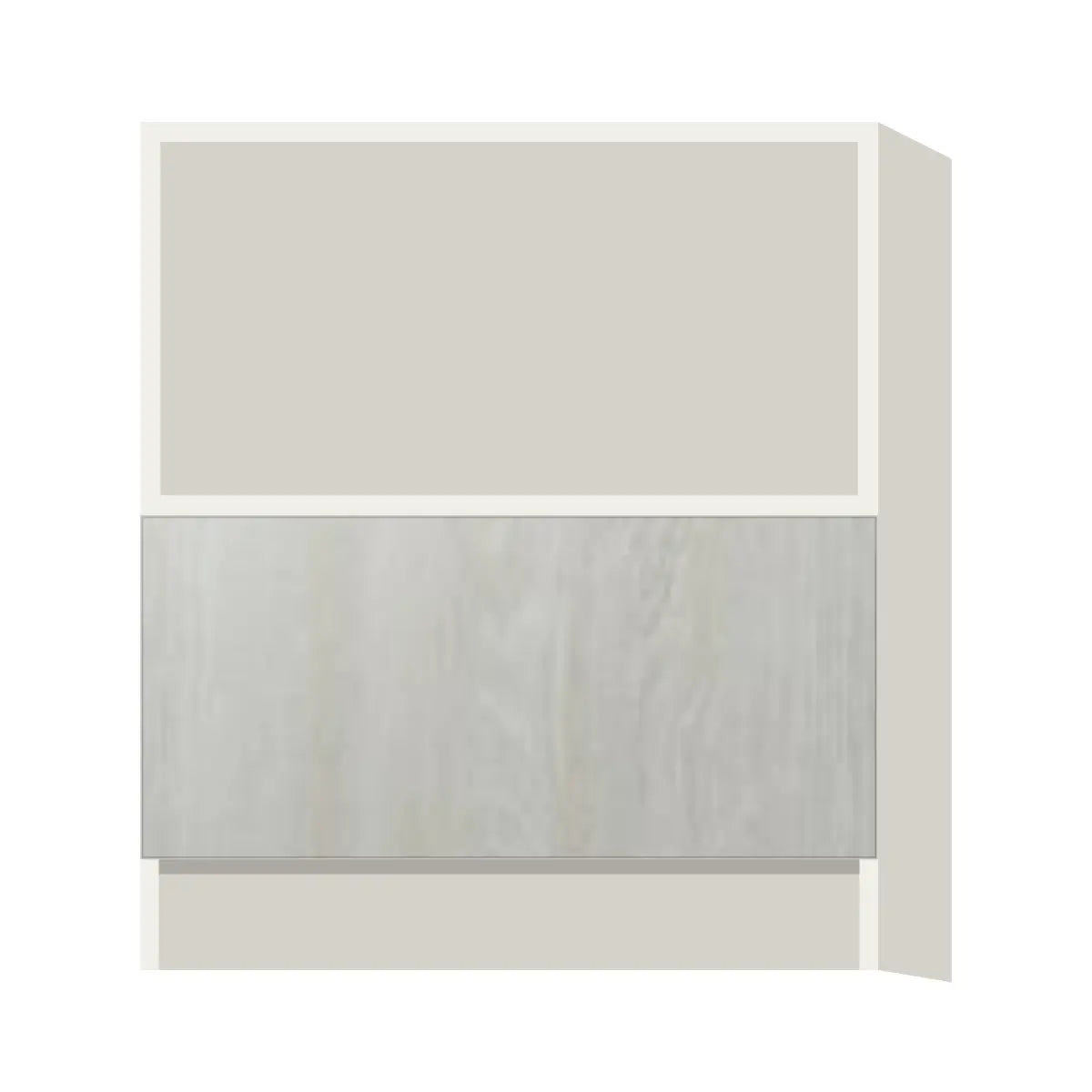 Contemporary microwave base cabinet, Artisan White Oak door, L-Box (Luxury)