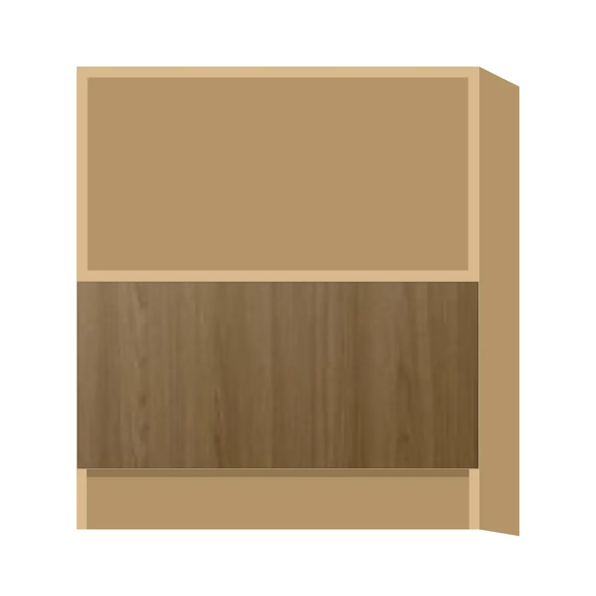 Contemporary microwave base cabinet, Barcelona Dark Oak door, P-Box (Prestige)