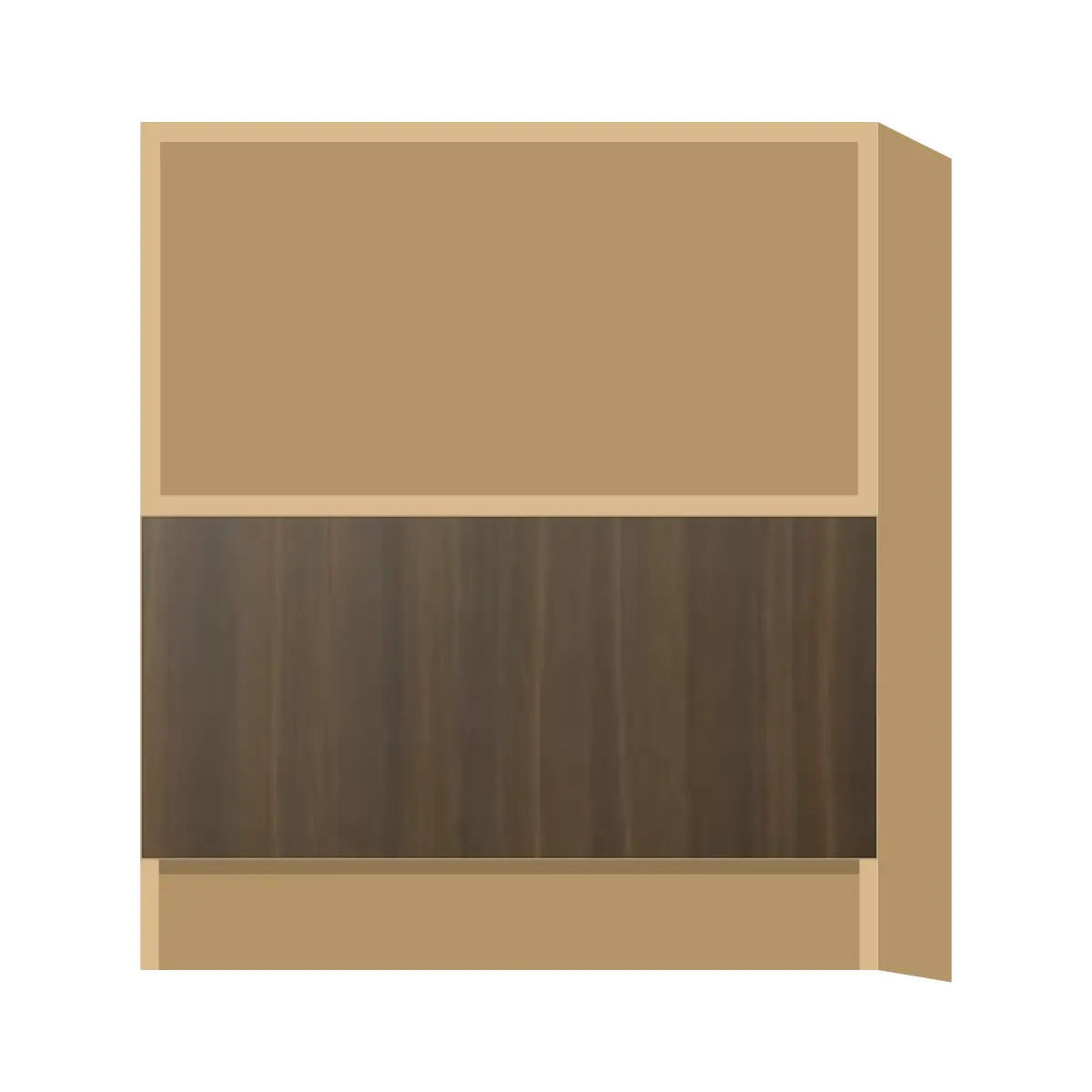 Contemporary microwave base cabinet, Golden Shadow door, P-Box (Prestige)