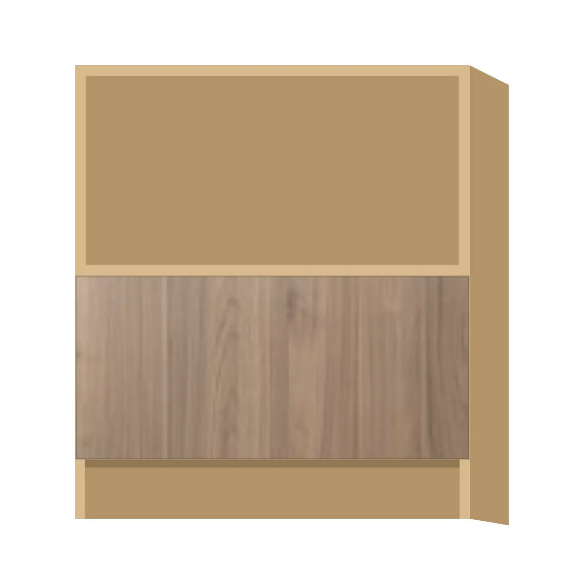 Contemporary microwave base cabinet, Moonnut door, P-Box (Prestige)