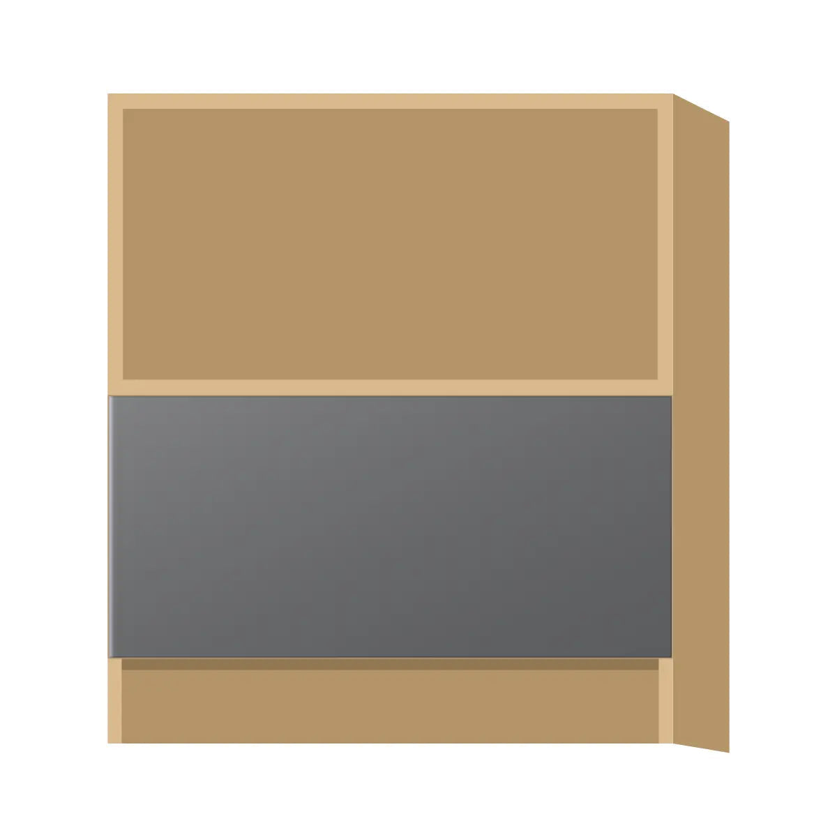 Contemporary microwave base cabinet, Prime Matte Grey door, P-Box (Prestige)