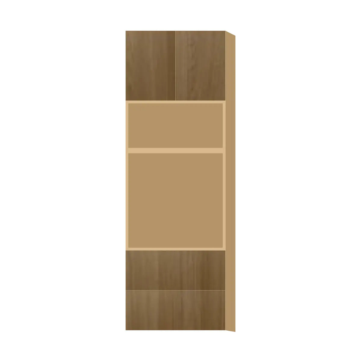 Contemporary microwave & oven tall cabinet, Barcelona Dark Oak door, P-Box (Prestige)