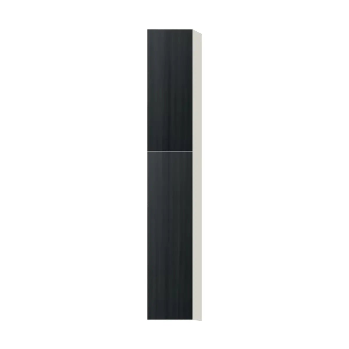 Contemporary pantry cabinet, Black Grain door, L-Box (Luxury)