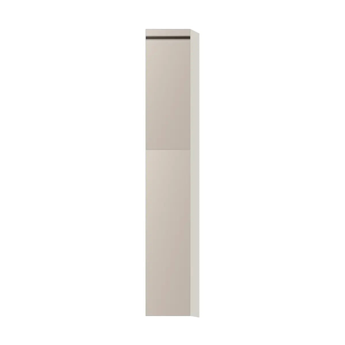 Contemporary pantry cabinet, Cashmere Gray door, L-Box (Luxury)
