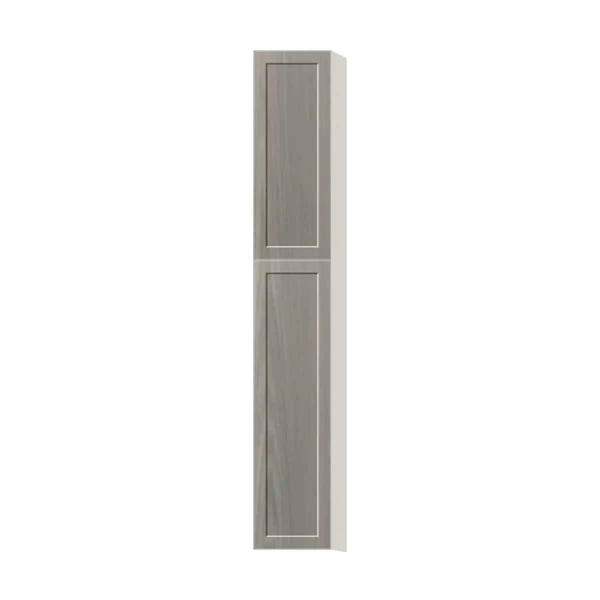 Contemporary pantry cabinet, Genesis Weathered Oak door, L-Box (Luxury)