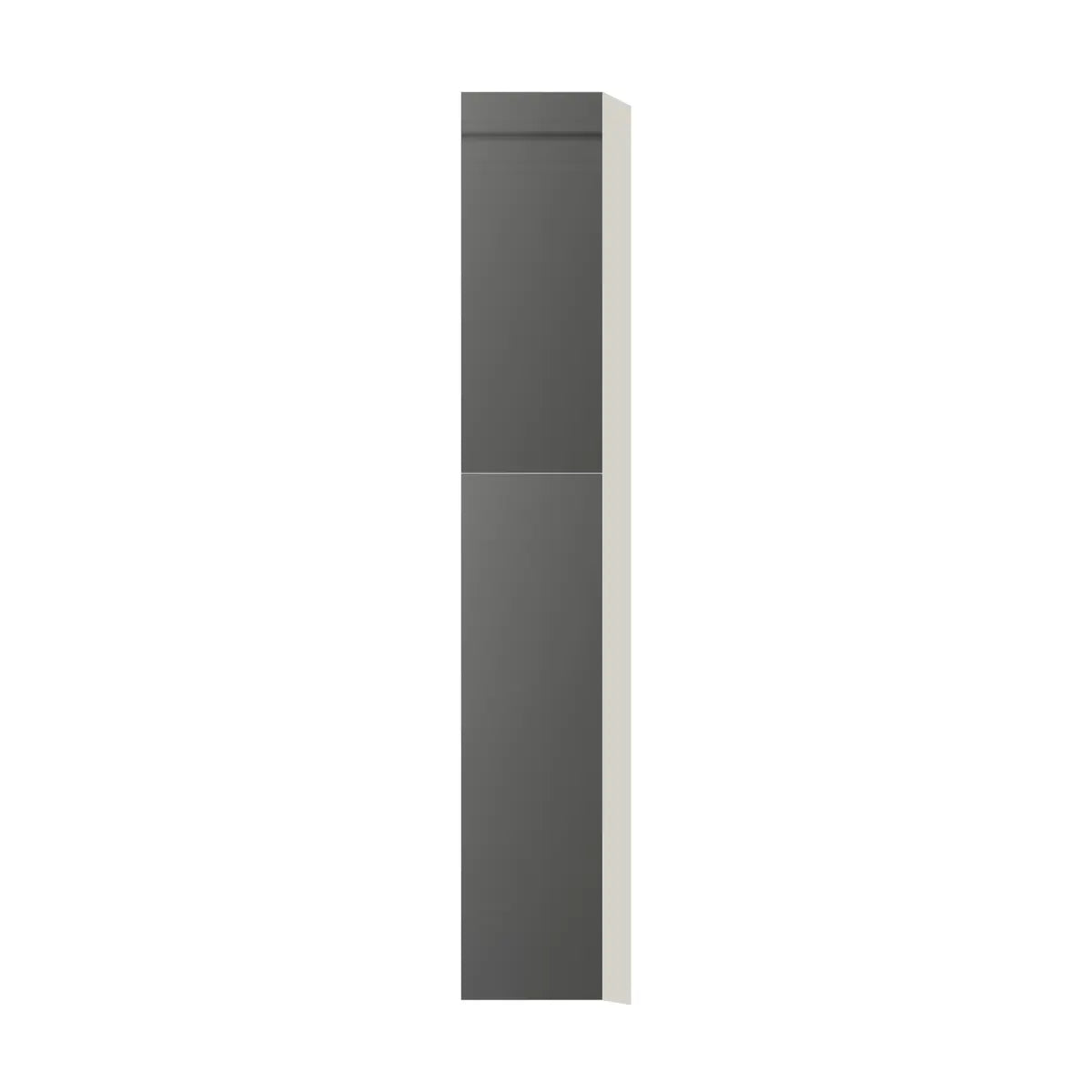 Contemporary pantry cabinet, Glossy Gray door, L-Box (Luxury)