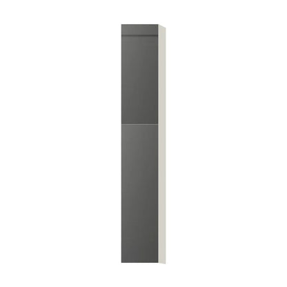 Contemporary pantry cabinet, Glossy Gray door, L-Box (Luxury)