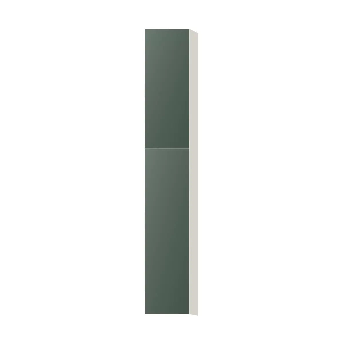 Contemporary pantry cabinet, Matte Olive Green door, L-Box (Luxury)
