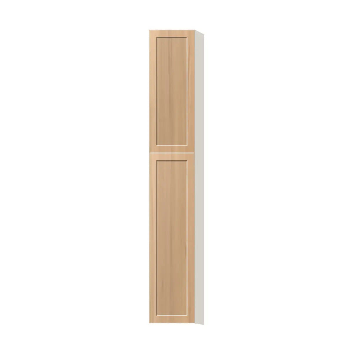 Contemporary pantry cabinet, Natural Wood Shaker door, L-Box (Luxury)