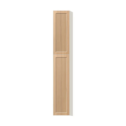 Contemporary pantry cabinet, Natural Wood Shaker door, L-Box (Luxury)
