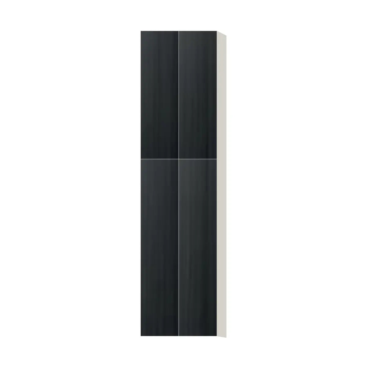 Contemporary pantry cabinet, Black Grain door, L-Box (Luxury)