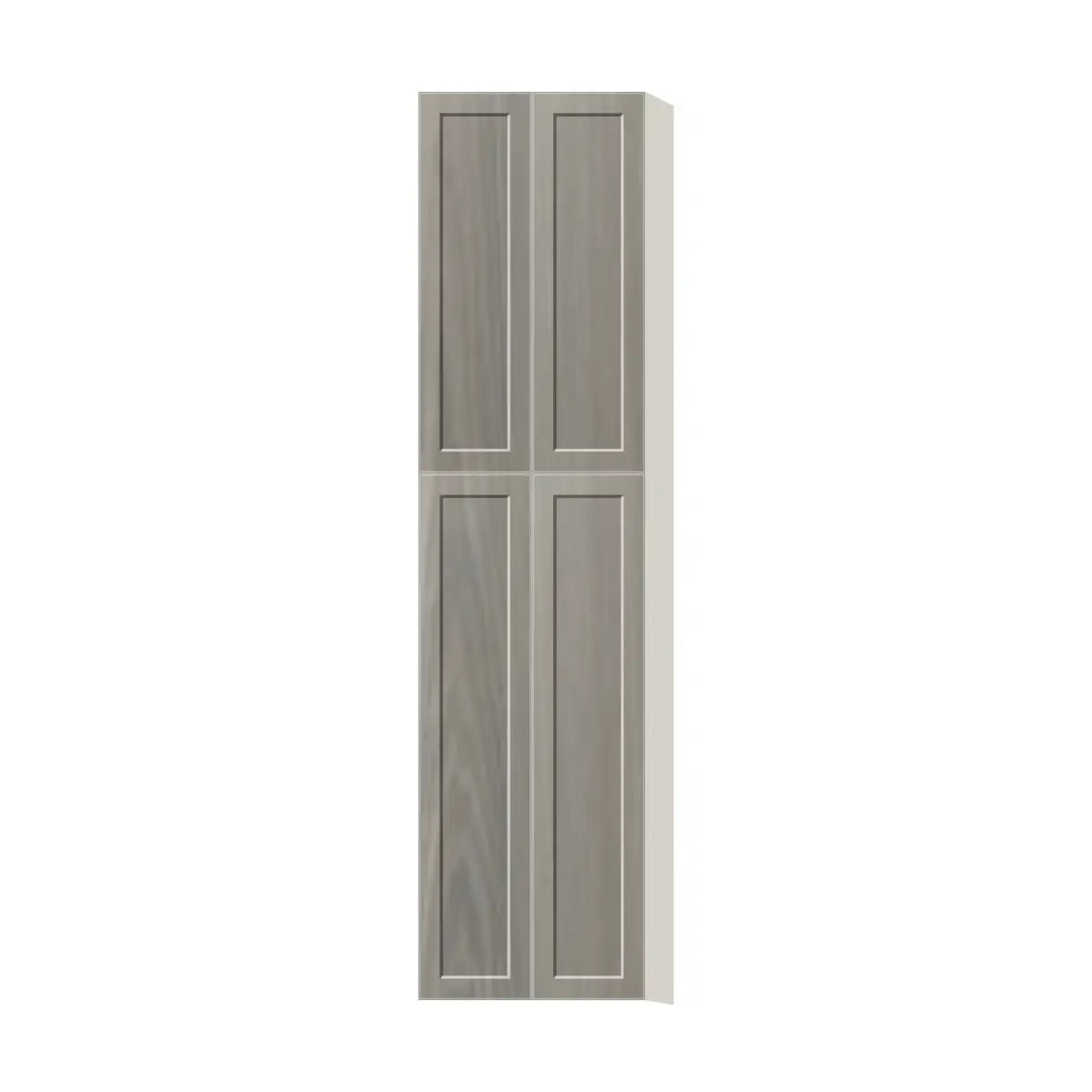 Contemporary pantry cabinet, Genesis Weathered Oak door, L-Box (Luxury)