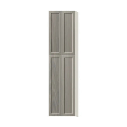 Contemporary pantry cabinet, Genesis Weathered Oak door, L-Box (Luxury)