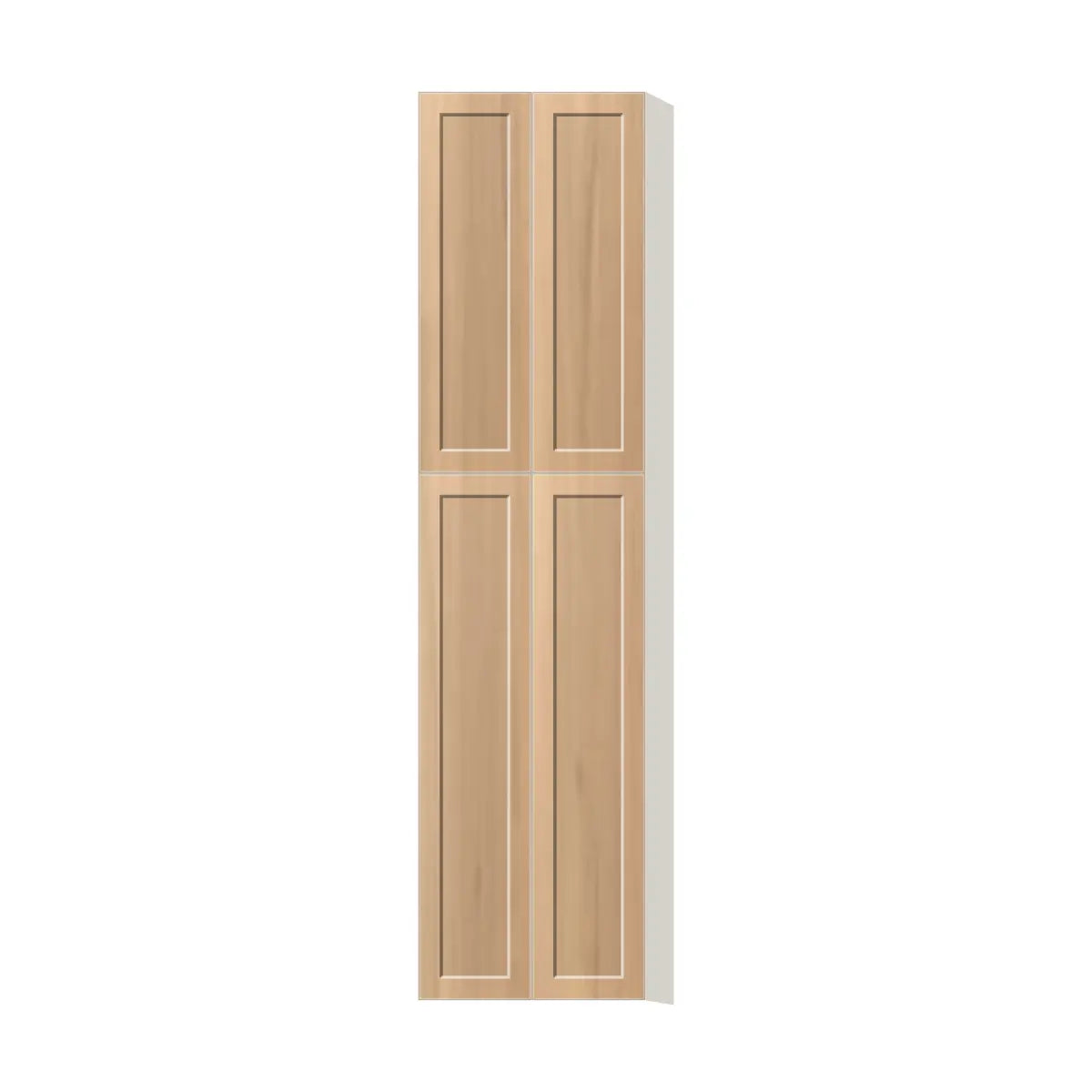 Contemporary pantry cabinet, Natural Wood Shaker door, L-Box (Luxury)