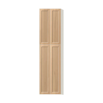 Contemporary pantry cabinet, Natural Wood Shaker door, L-Box (Luxury)