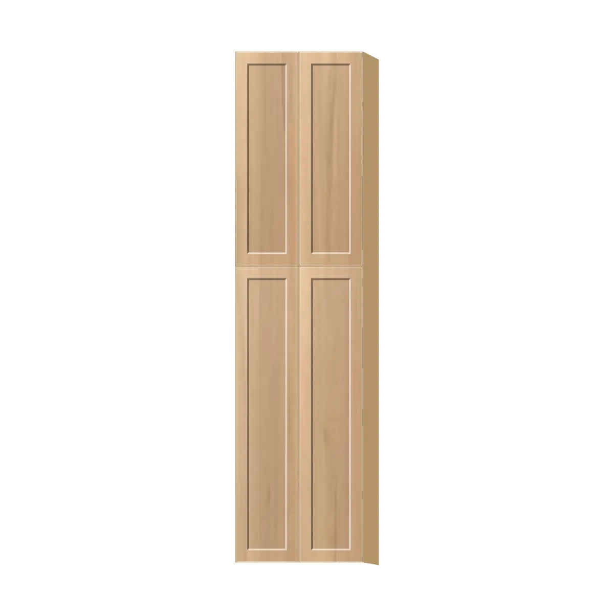 Contemporary pantry cabinet, Natural Wood Shaker door, P-Box (Prestige)