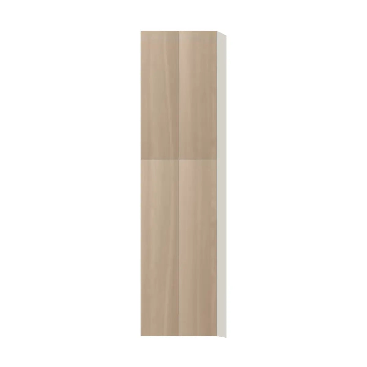Contemporary pantry cabinet, Vanilla Oak door, L-Box (Luxury)