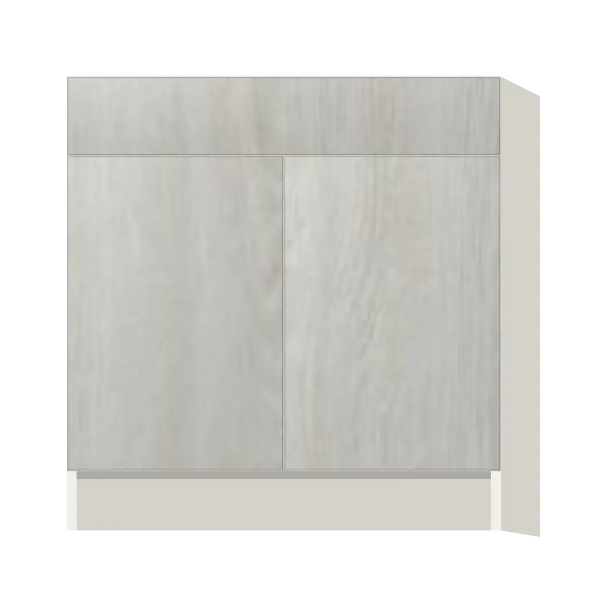 Contemporary sink base cabinet, Artisan White Oak door, L-Box (Luxury)