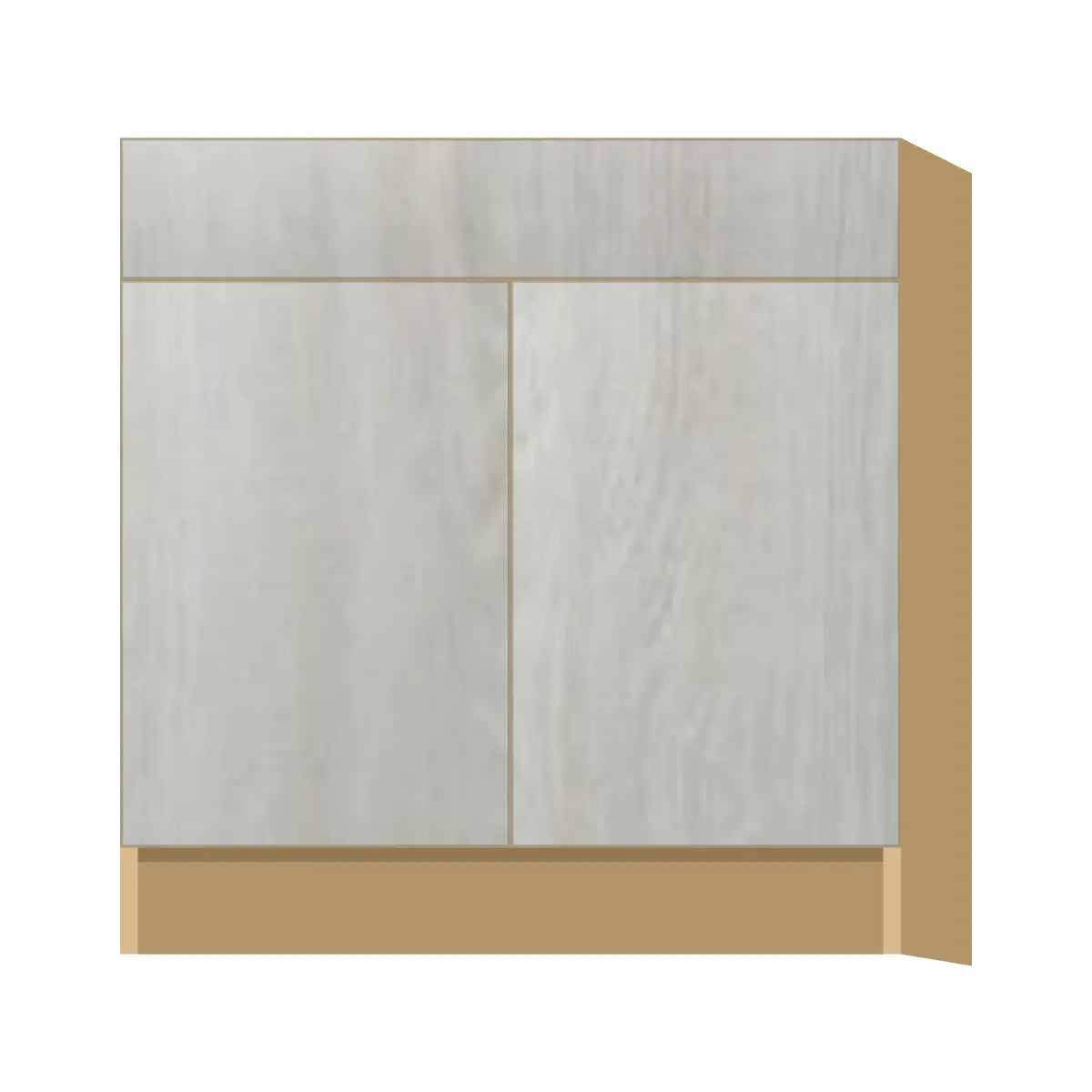 Contemporary sink base cabinet, Artisan White Oak door, P-Box (Prestige)