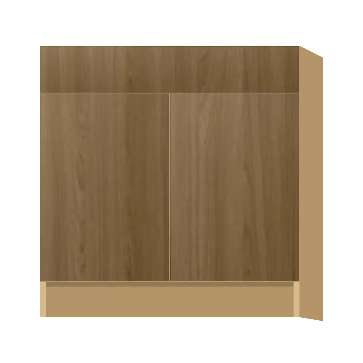 Contemporary sink base cabinet, Barcelona Dark Oak door, P-Box (Prestige)