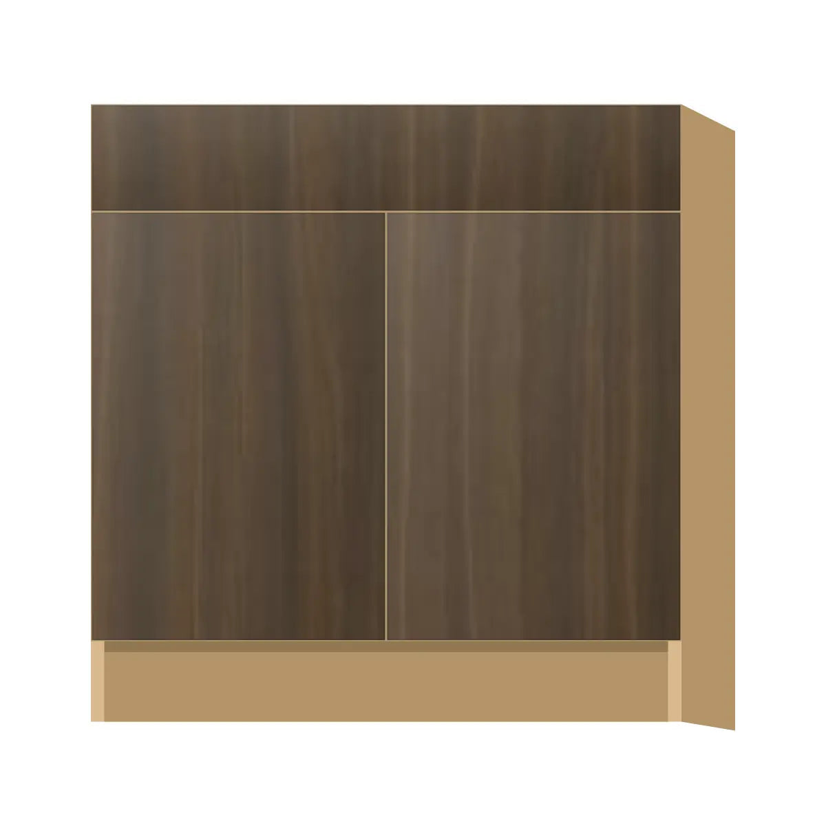 Contemporary sink base cabinet, Golden Shadow door, P-Box (Prestige)