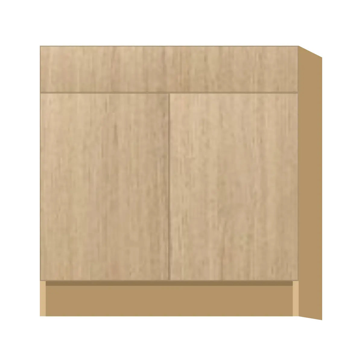 Contemporary sink base cabinet, Modern Oak door, P-Box (Prestige)
