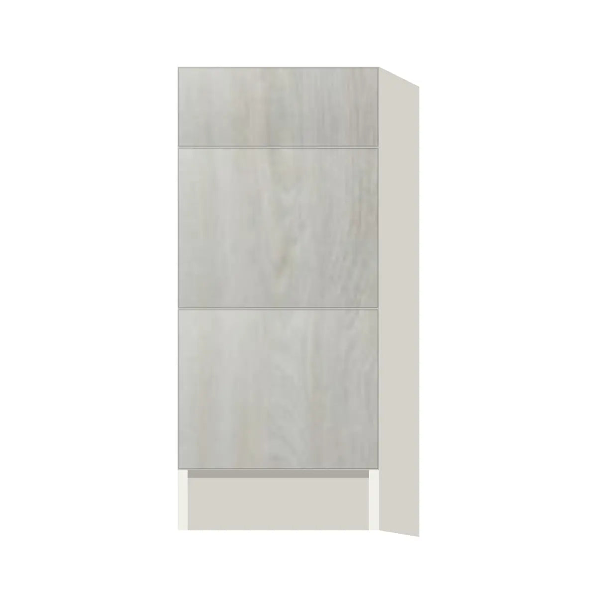 Contemporary vanity 3-drawer base cabinet, Artisan White Oak door, L-Box (Luxury)