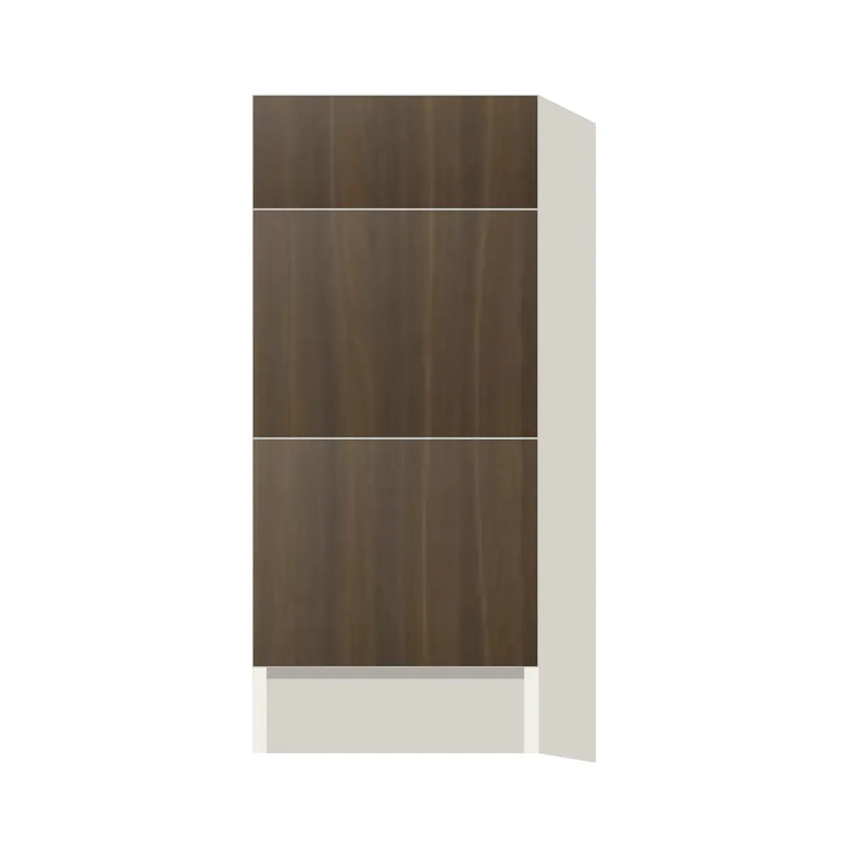 Contemporary vanity 3-drawer base cabinet, Golden Shadow door, L-Box (Luxury)