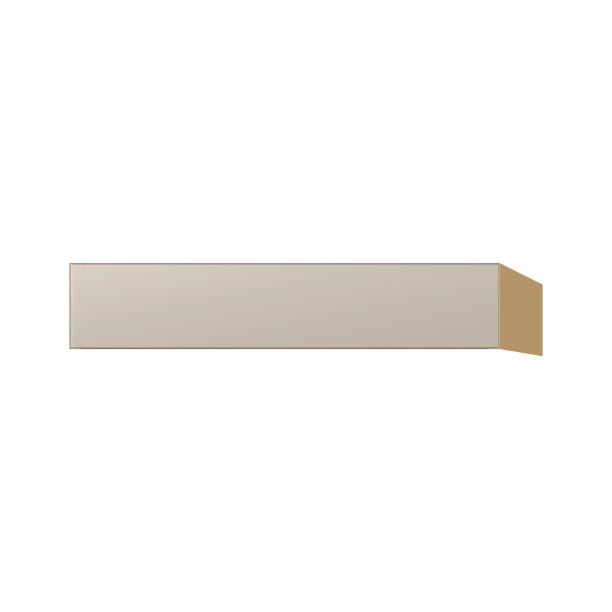 Contemporary vanity knee drawer cabinet, Cashmere Gray door, P-Box (Prestige)