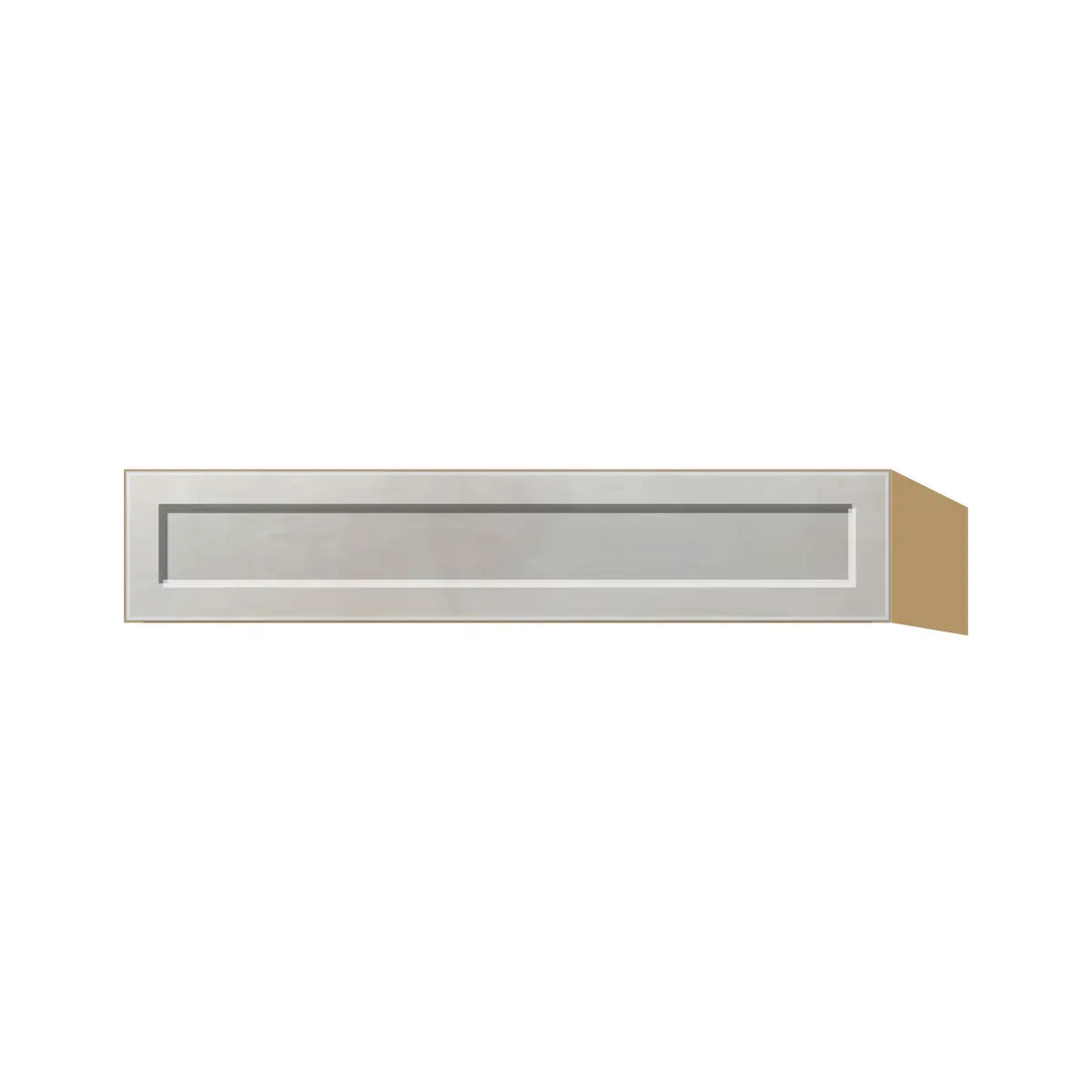 Contemporary vanity knee drawer cabinet, Genesis Sliced Oak door, P-Box (Prestige)