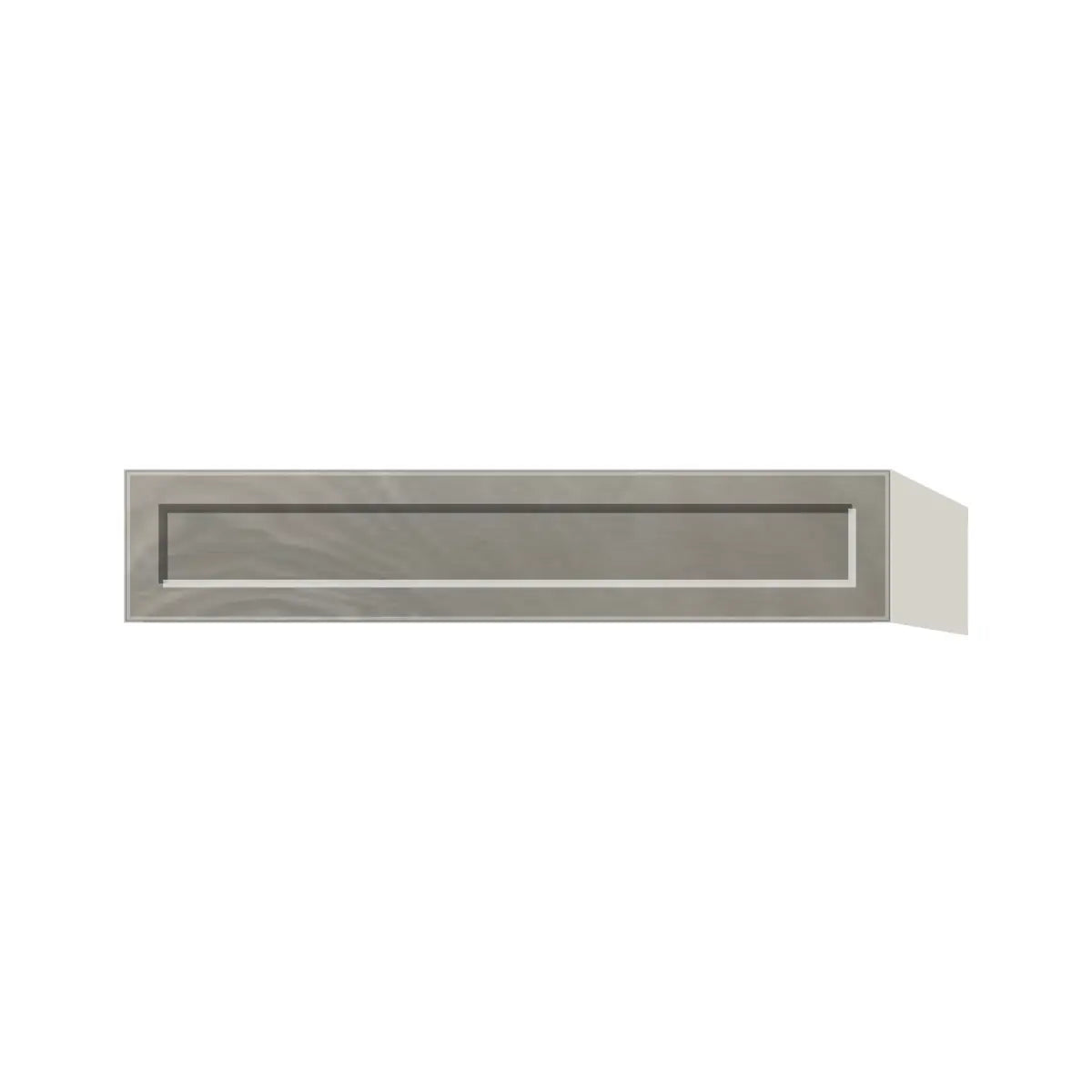 Contemporary vanity knee drawer cabinet, Genesis Weathered Oak door, L-Box (Luxury)