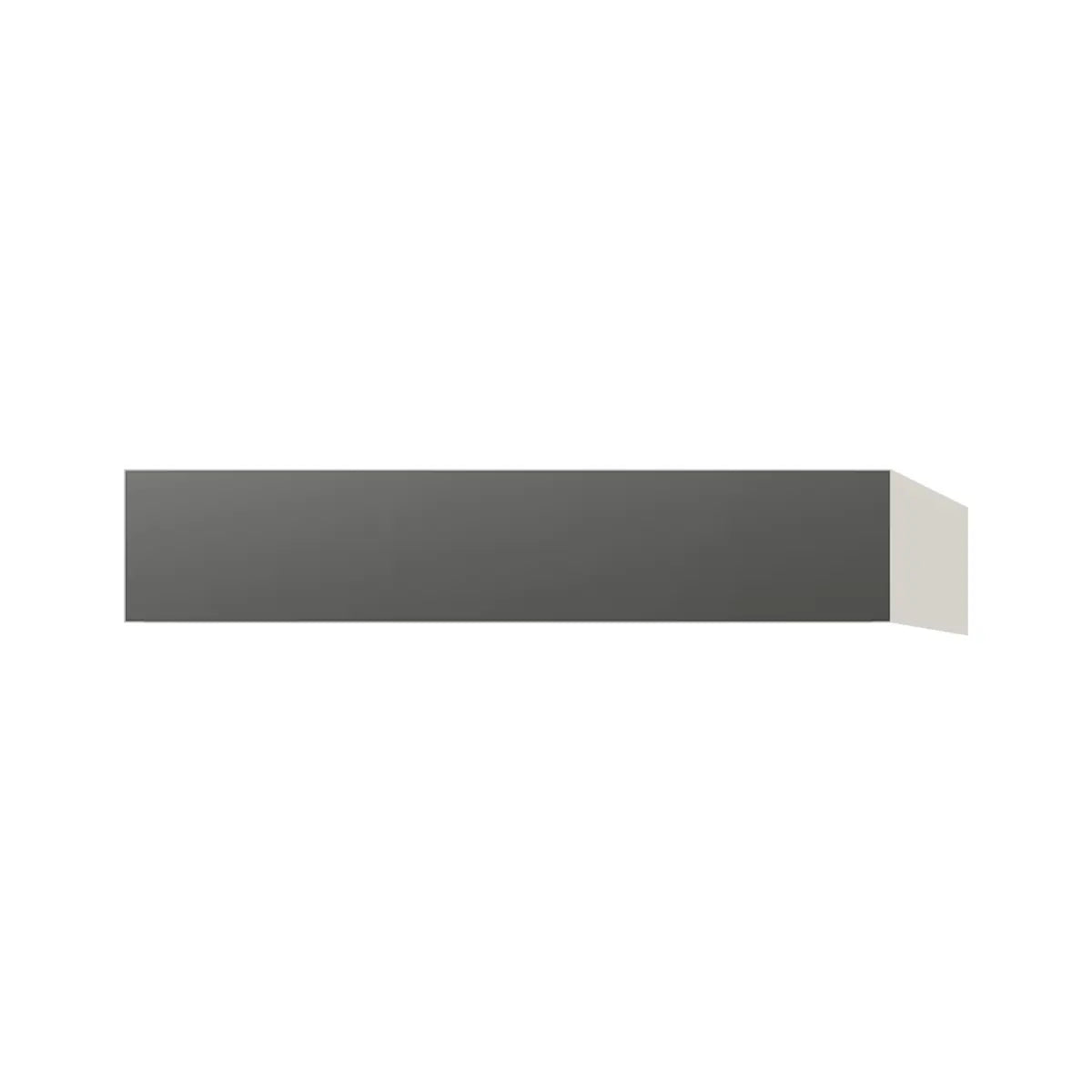 Contemporary vanity knee drawer cabinet, Glossy Gray door, L-Box (Luxury)
