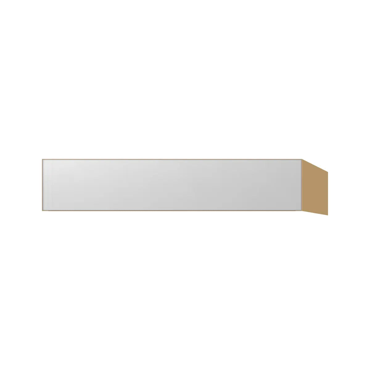 Contemporary vanity knee drawer cabinet, Glossy White door, P-Box (Prestige)
