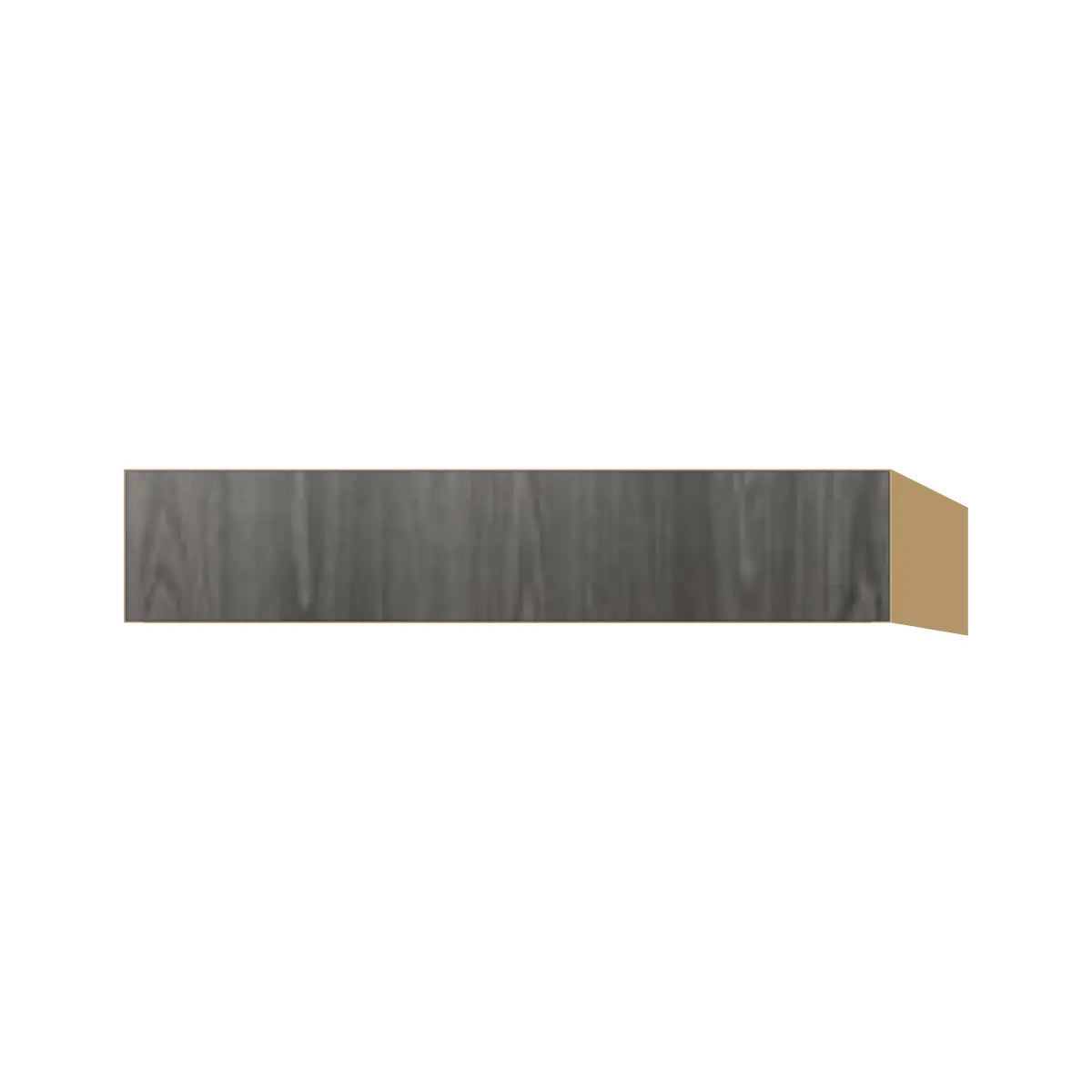 Contemporary vanity knee drawer cabinet, Indian Light Walnut door, P-Box (Prestige)