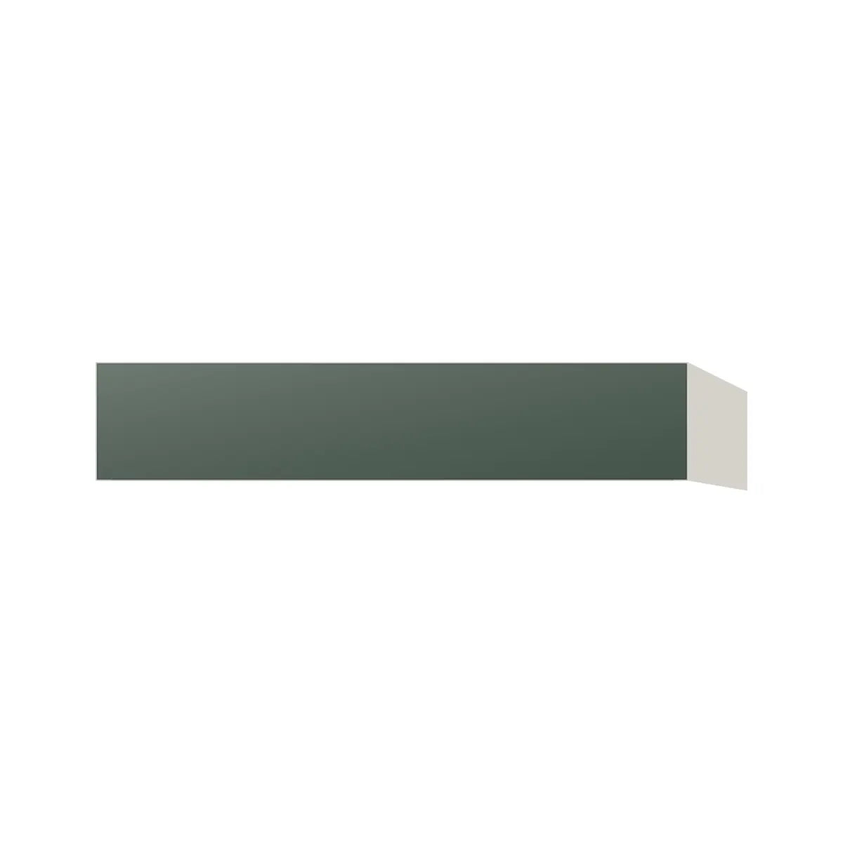 Contemporary vanity knee drawer cabinet, Matte Olive Green door, L-Box (Luxury)