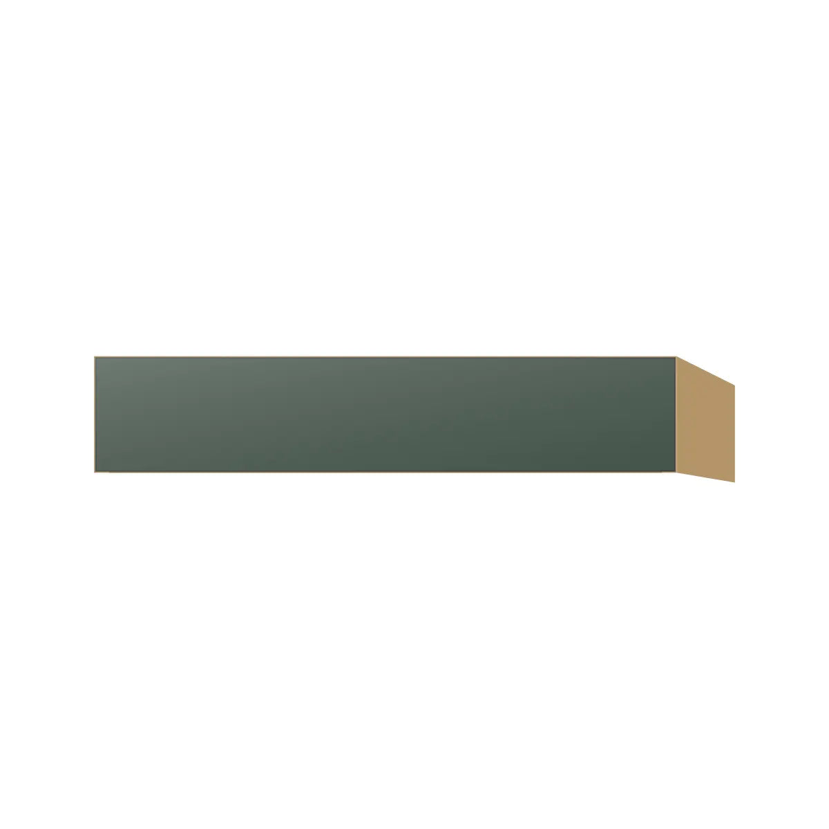 Contemporary vanity knee drawer cabinet, Matte Olive Green door, P-Box (Prestige)