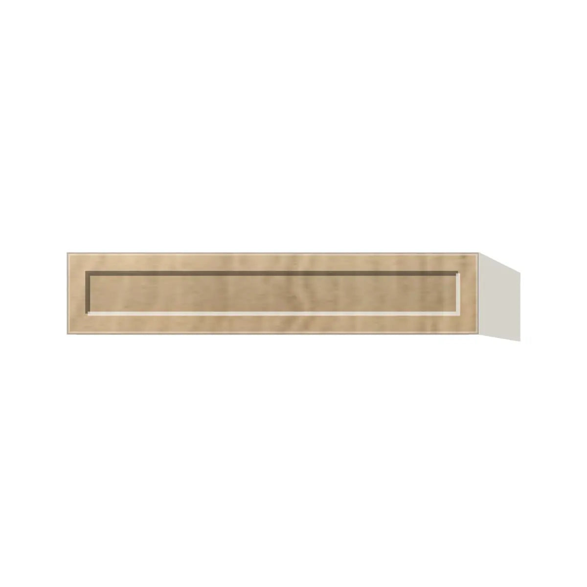 Contemporary vanity knee drawer cabinet, Modern Oak Shaker door, L-Box (Luxury)