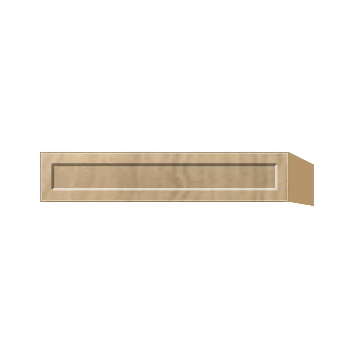 Contemporary vanity knee drawer cabinet, Modern Oak Shaker door, P-Box (Prestige)